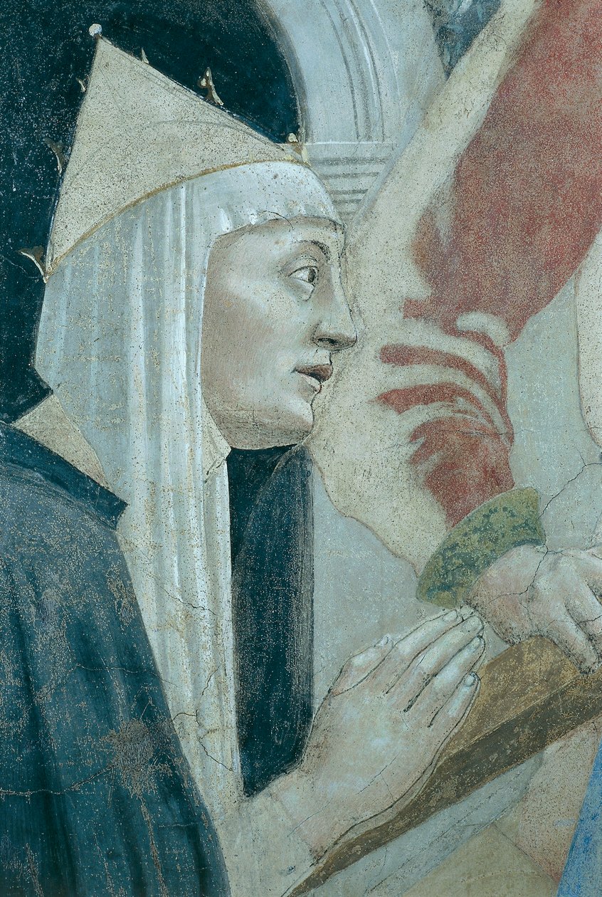 Detalje fra The Legend of the True Cross, der viser opdagelse og verifikation af True Cross, af Piero della Francesca af Piero della Francesca
