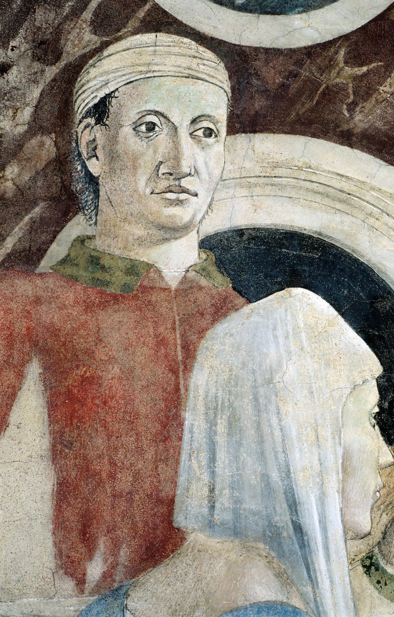 Detalje fra The Legend of the True Cross, der viser opdagelse og verifikation af True Cross, af Piero della Francesca af Piero della Francesca