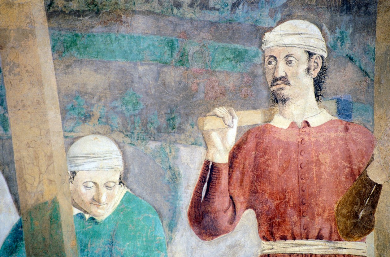 Detalje fra The Legend of the True Cross, der viser opdagelse og verifikation af True Cross, af Piero della Francesca af Piero della Francesca