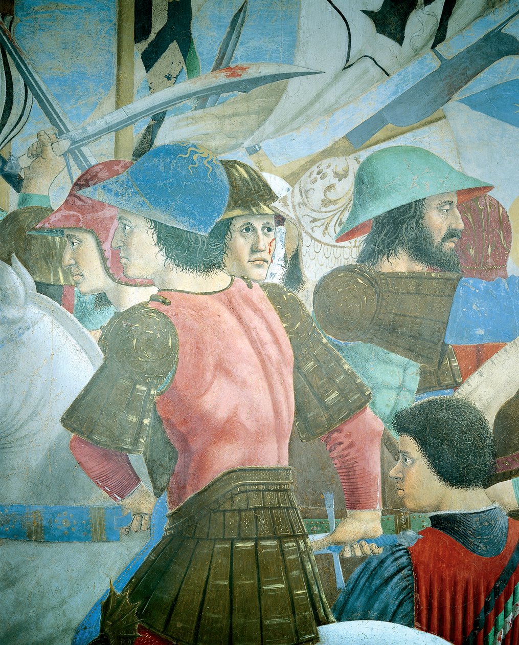 Detalje fra legenden om det sande kors, der viser slaget ved Heraclius I af Byzans mod Chosroes II, af Piero della Francesca af Piero della Francesca