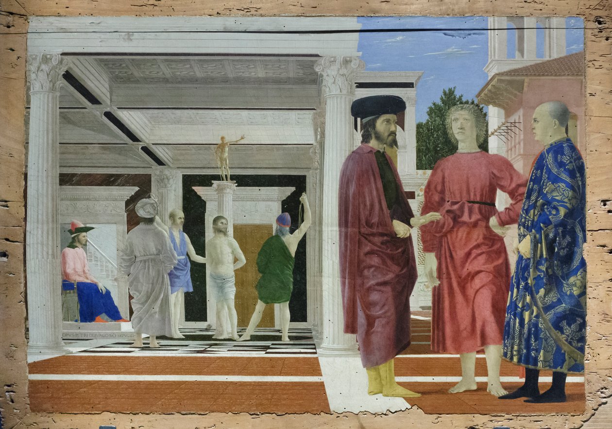 Kristi flagellation, ca. 1452 (tempera på panel) af Piero della Francesca