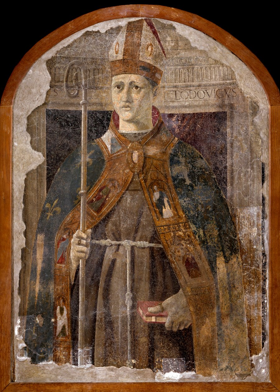 San Ludovico di Tolosa (Louis af Anjou eller Saint Louis af Toulouse af Piero della Francesca