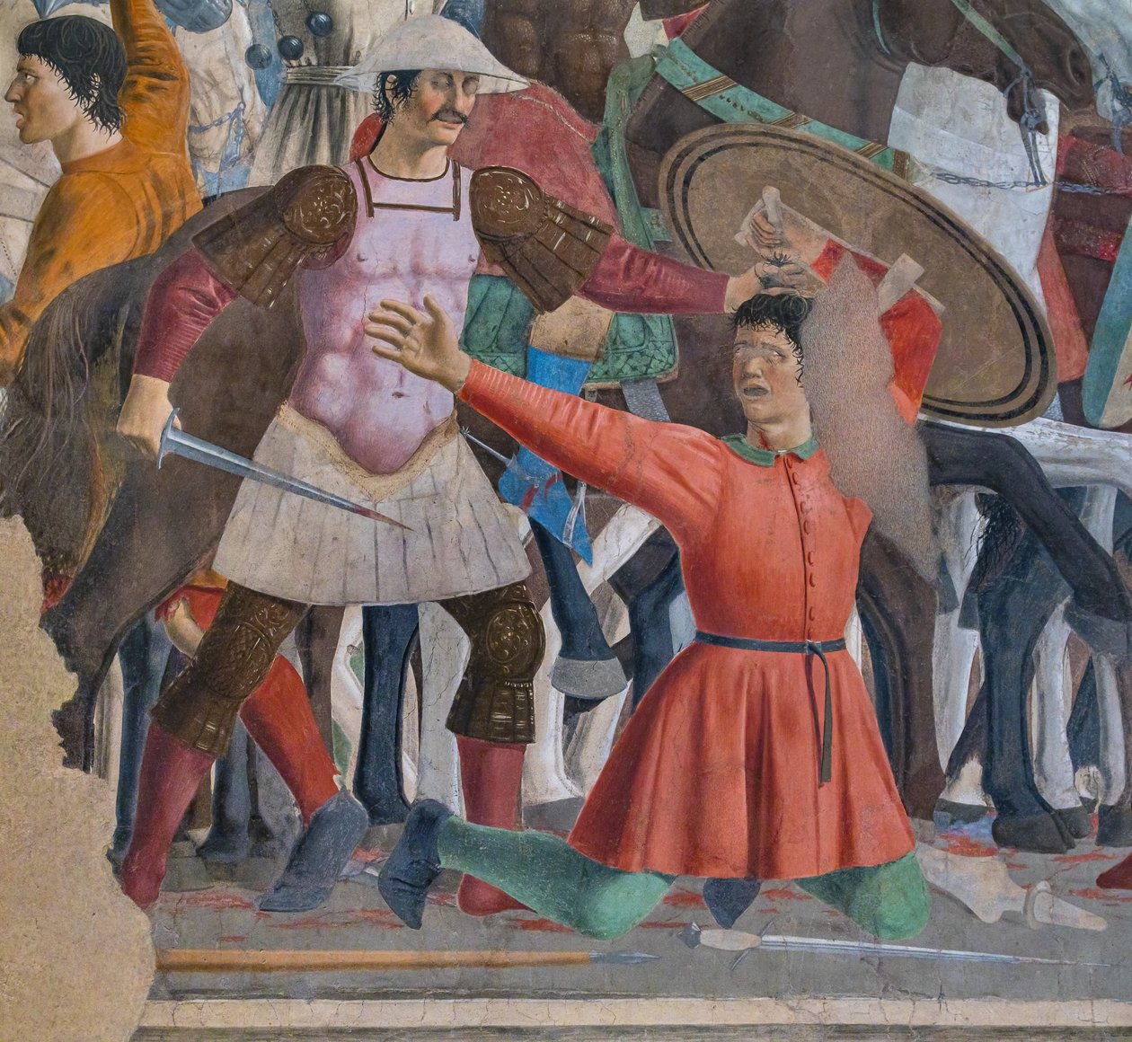 Slaget mellem Heraklius og Chosroes, detalje af Historierne om det sande kors (fresko) af Piero della Francesca