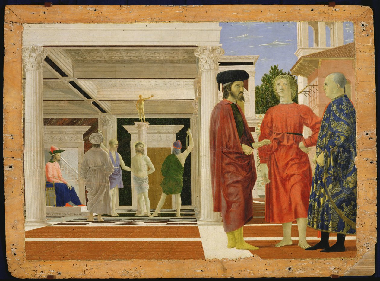 The Flagelation of Christ, ca. 1463-4 (tempera på panel) af Piero della Francesca