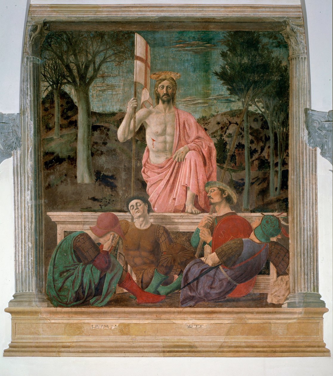 Kristi opstandelse - Fresco af Piero della Francesca