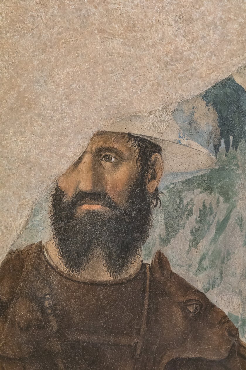 Konstantins sejr over Maxentius, detalje med en soldat. af Piero della Francesca