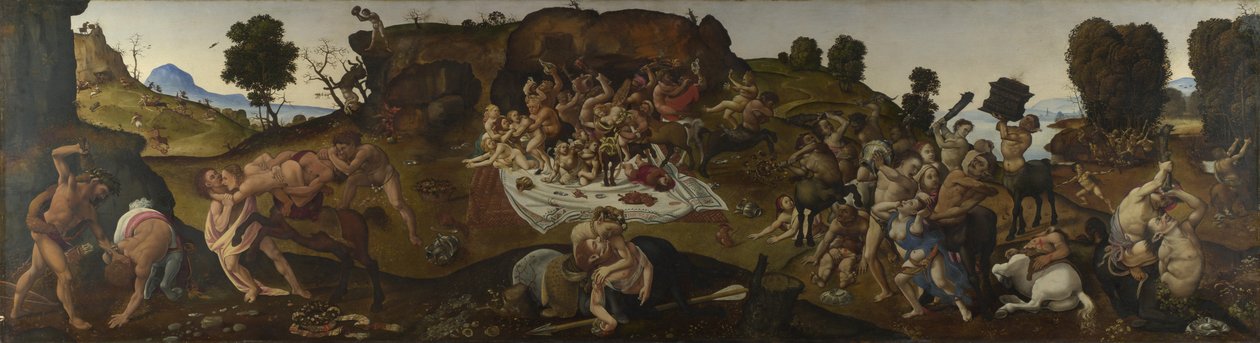 Kampen mellem Lapitherne og Kentaurerne, ca. 1500-1515 af Piero di Cosimo