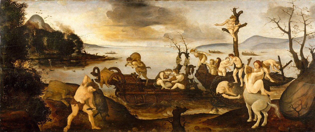 The Return from the Hunt, ca. 1505-7 (tempera og olie på træ) af Piero di Cosimo
