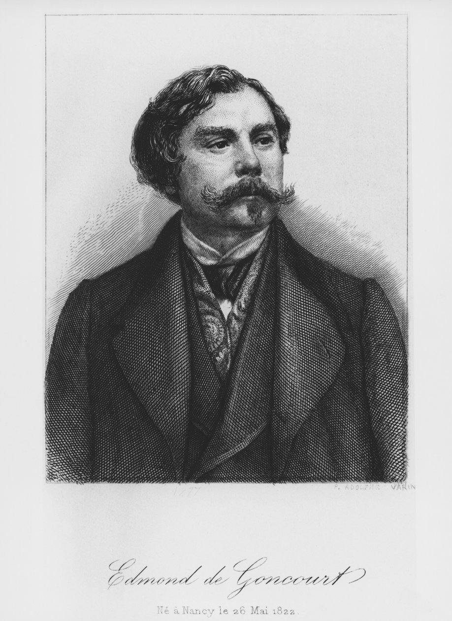 Edmond de Goncourt, 1877 af Pierre Adolphe Varin