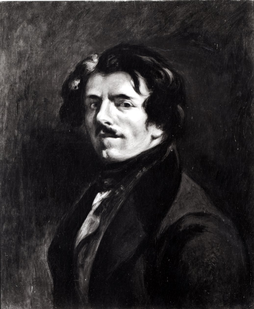 Portræt af Eugene Delacroix (1798-1863) efter et selvportræt af 1834, 1874 af Pierre Andrieu