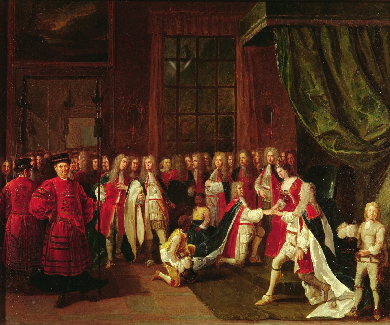 Queen Anne and the Knights of Garter, ca. 1720