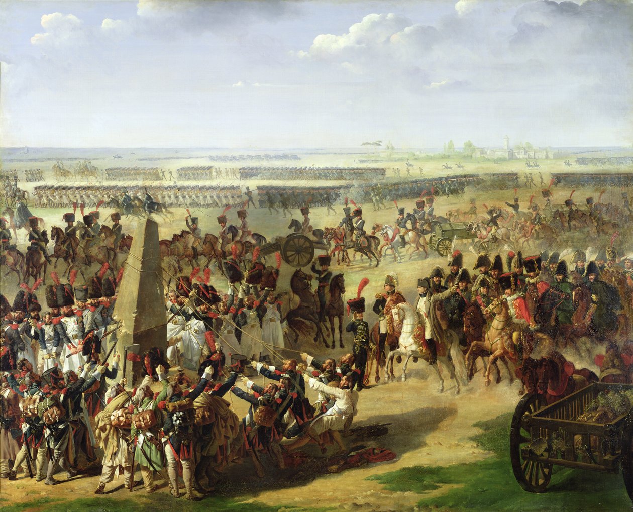 Den franske hær trækker Rosbach-søjlen ned, 18. oktober 1806, 1810 af Pierre Antoine Augustin Vafflard