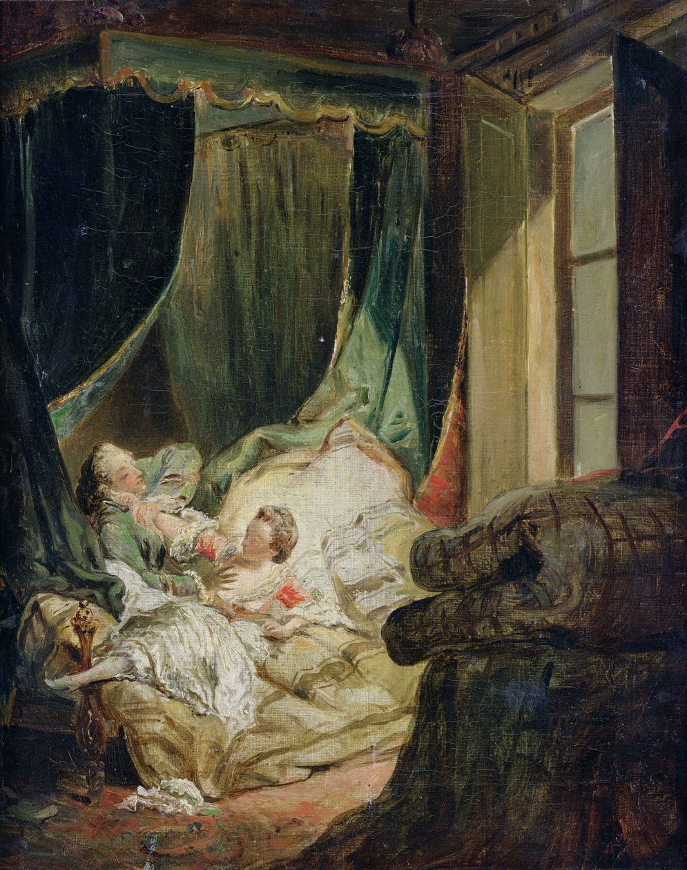Studie for Den indiskrete brud af Pierre Antoine Baudouin