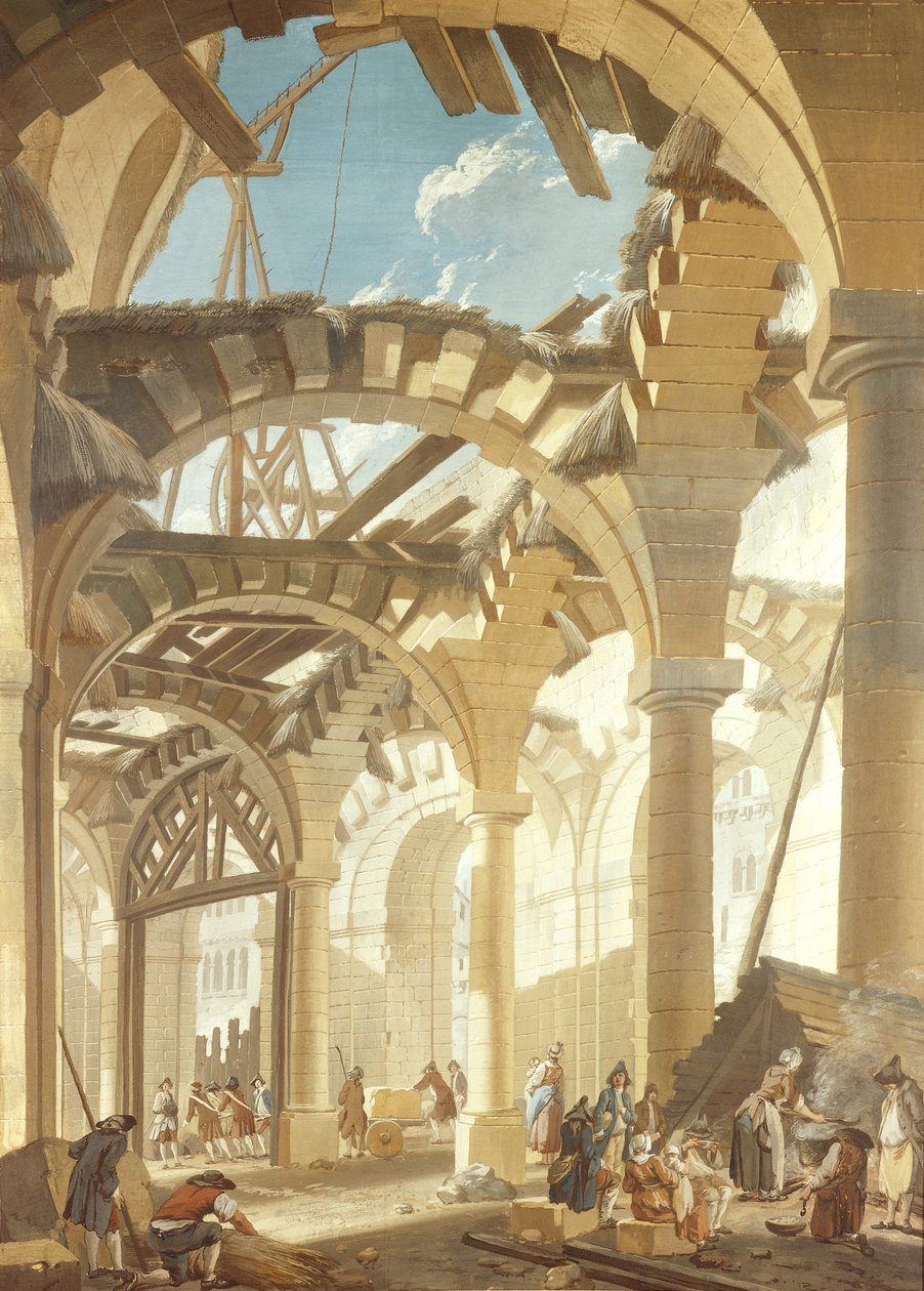 Opførelse af et hvedemarked, 1765 af Pierre Antoine Demachy