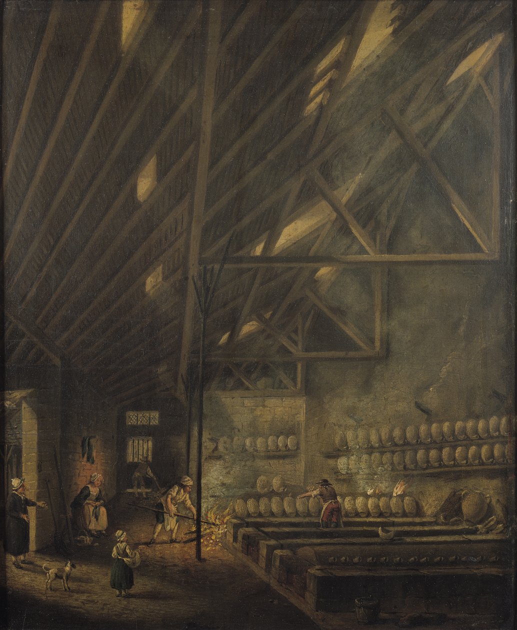 Interiør af et værksted, 1777 af Pierre Antoine Demachy