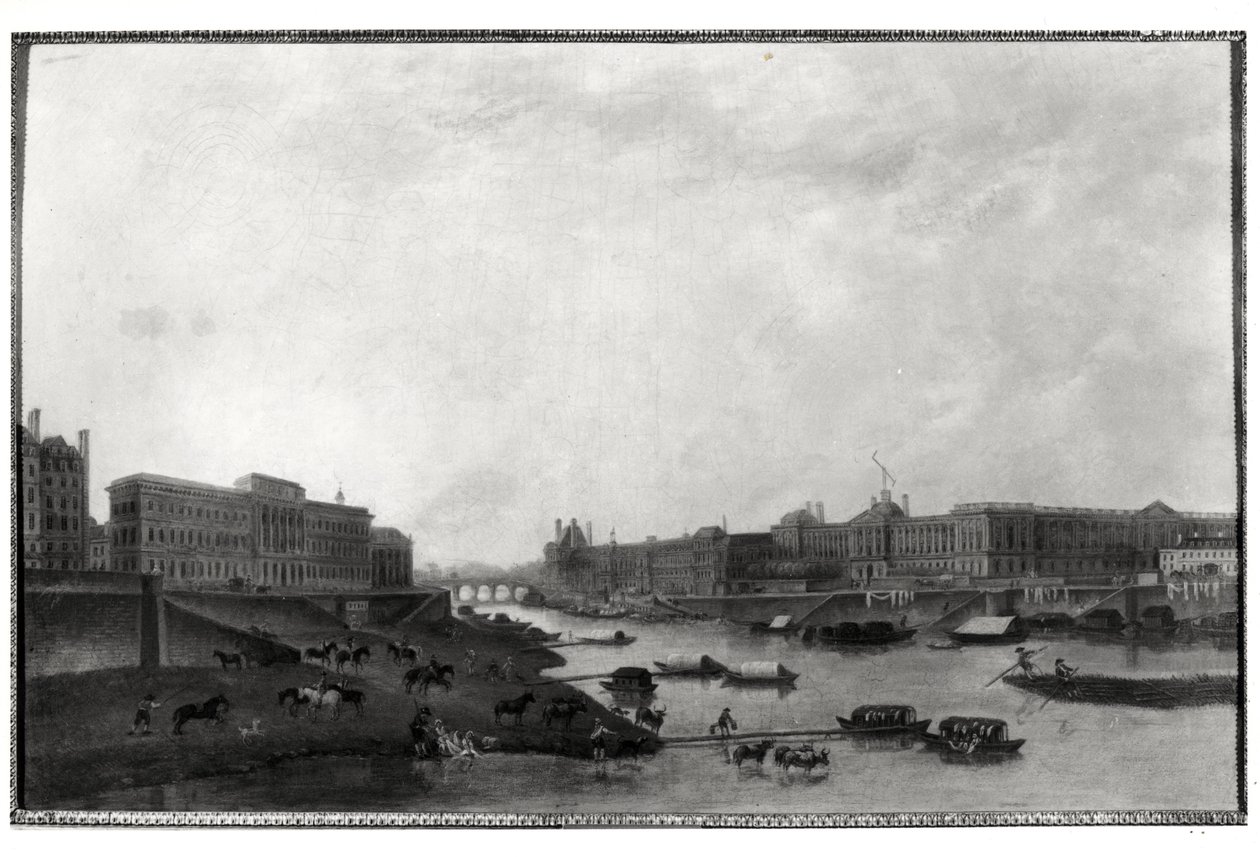 Udsigt over Paris fra Pont-Neuf, ca. 1800 af Pierre Antoine Demachy