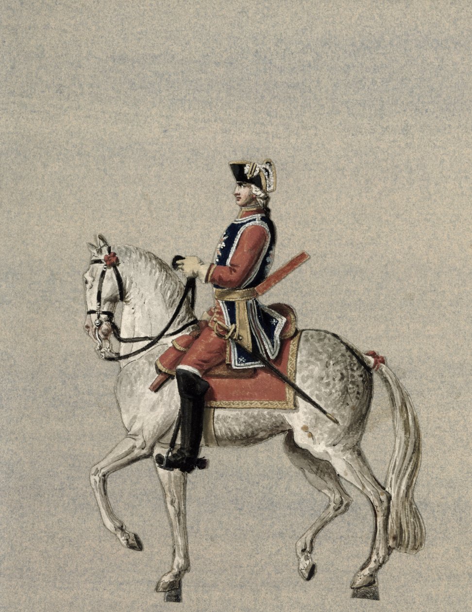 Rideportræt af prins Charles de Beauveau-Craon (1720-93) af Pierre Antoine Lesueur