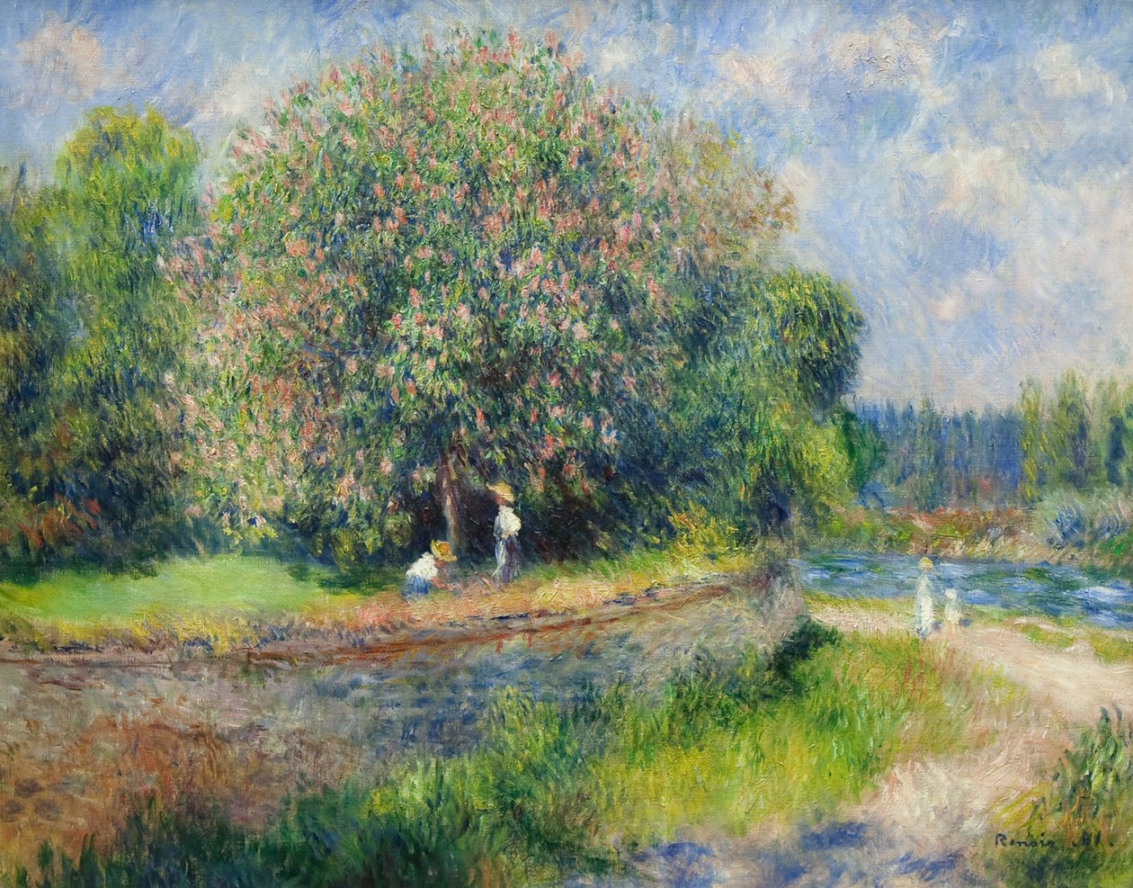  Bluhender RosskastanienbaumnEnglish: Horse-chestnut Tree in flowernFrench: Le marronnier en fleursn: n af Pierre Auguste Renoir