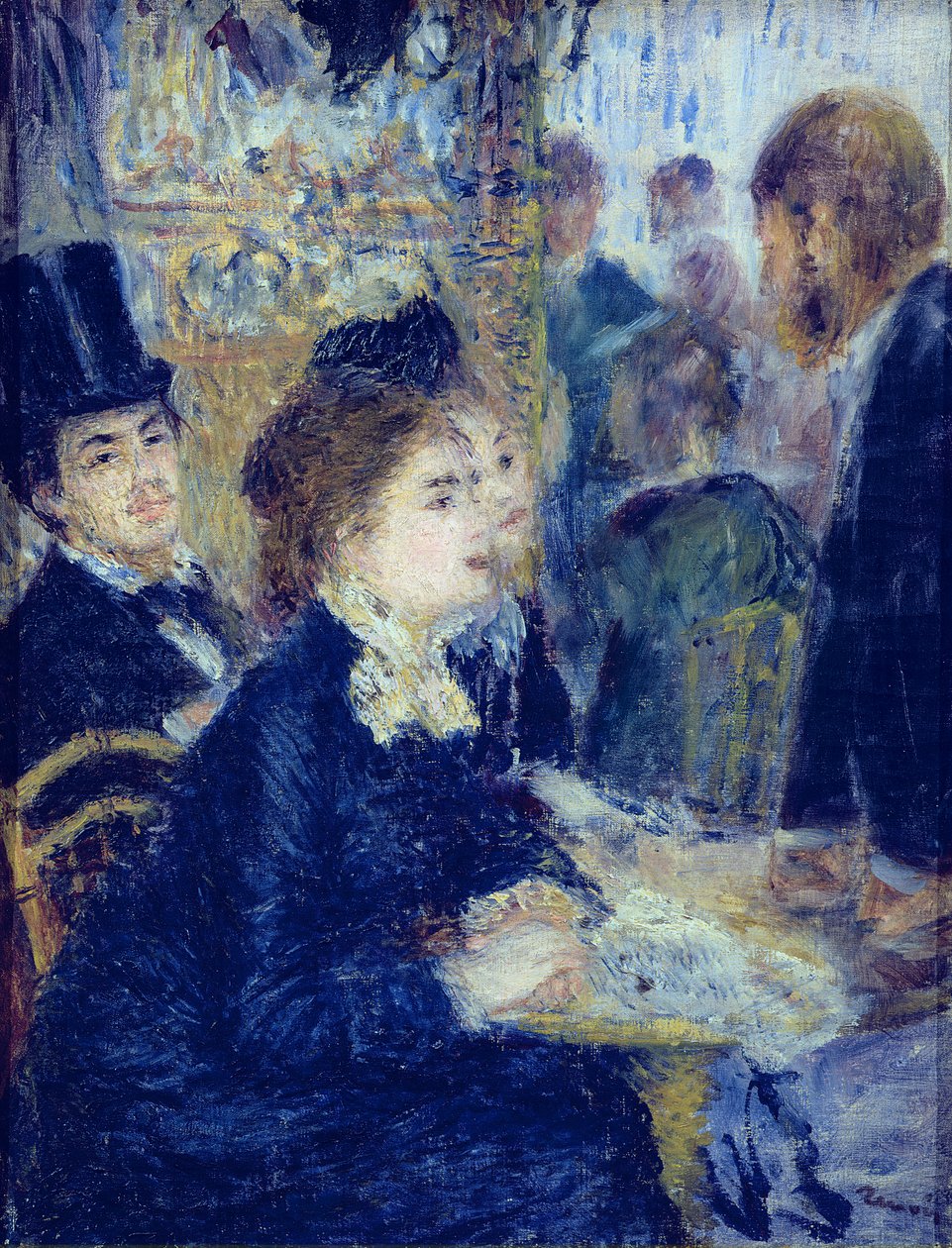 På Cafeen, c.1877 af Pierre Auguste Renoir