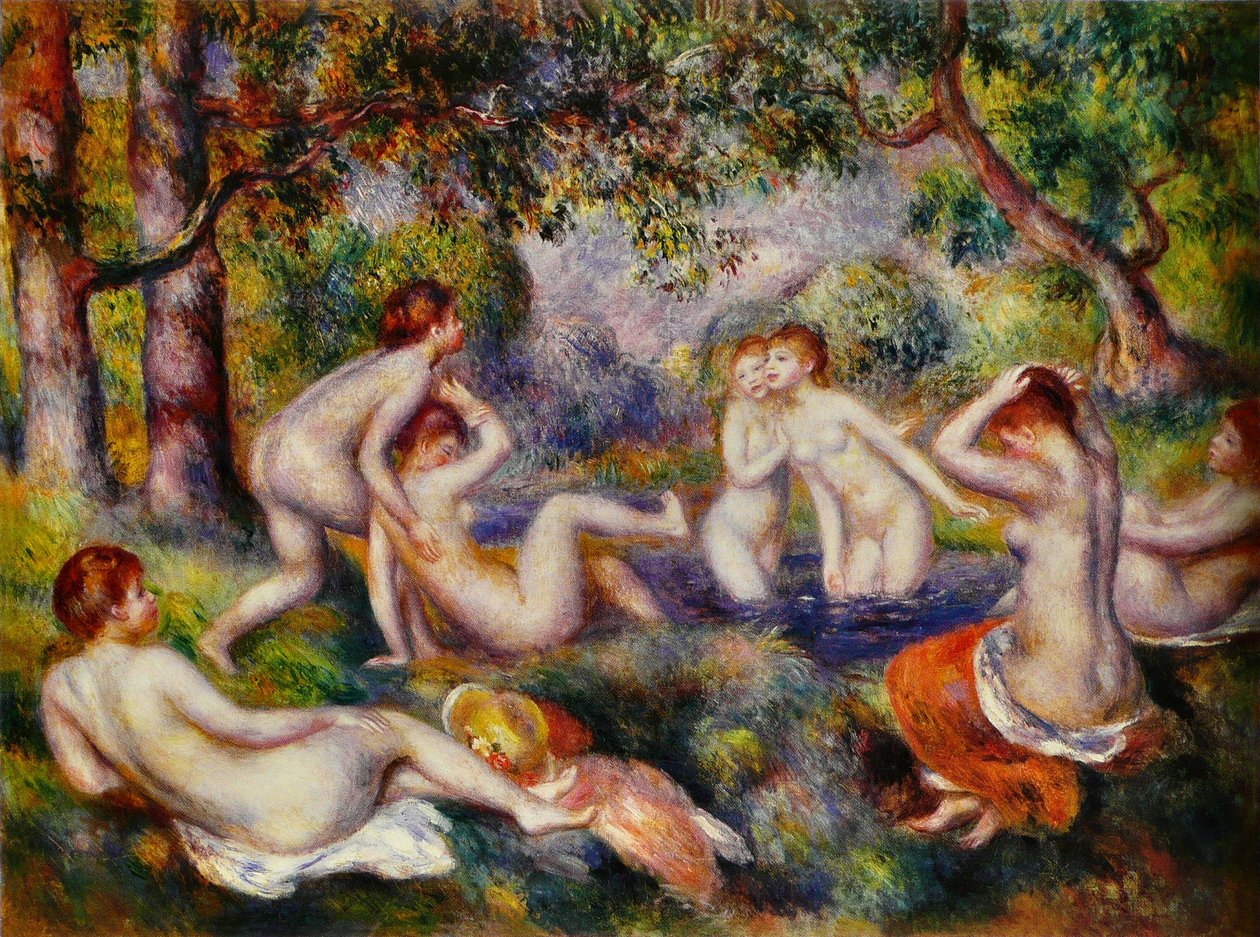 Badende i skoven af Pierre Auguste Renoir