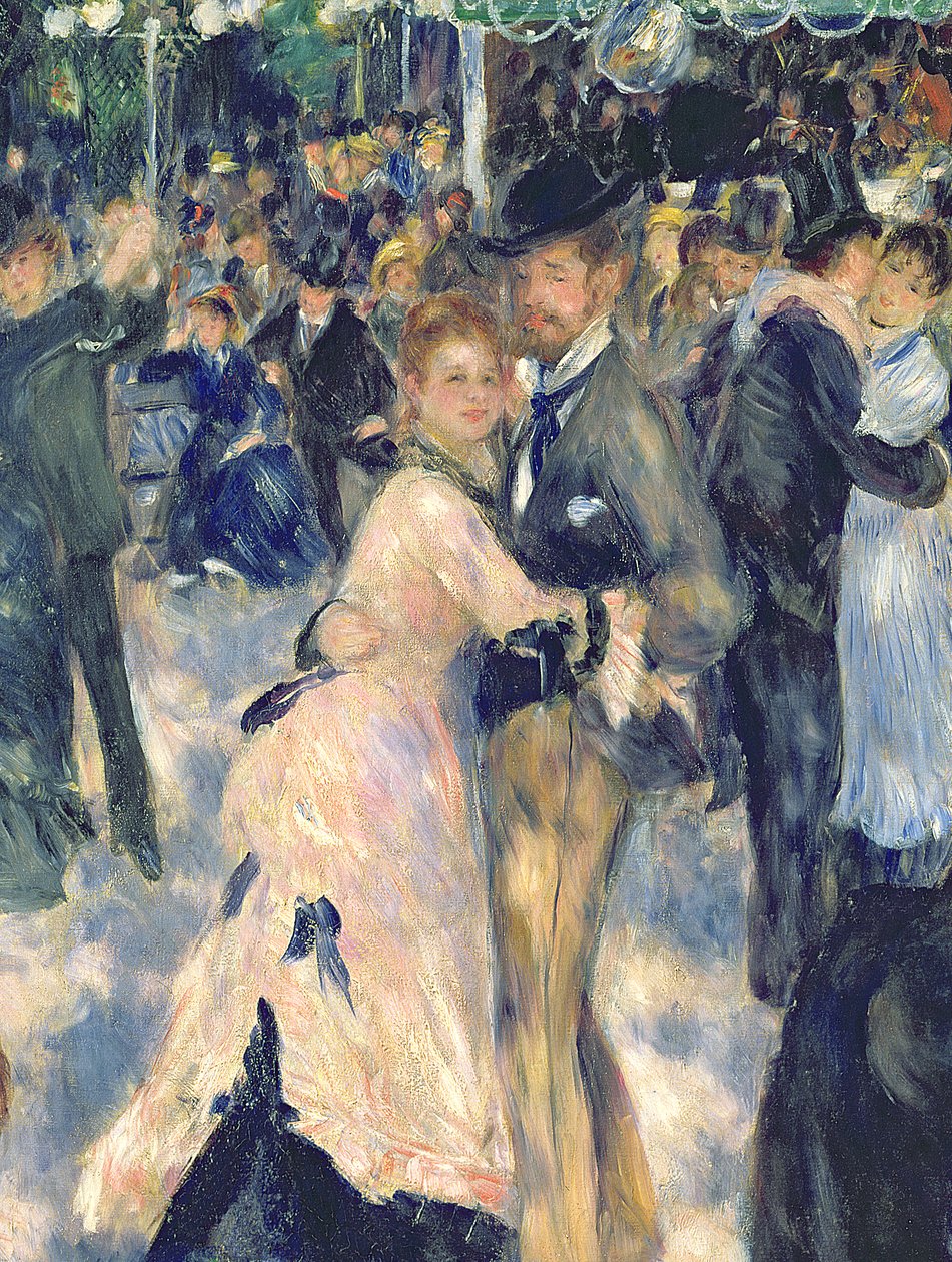 Bal ved Moulin de la Galette, 1876 (detalje af 36481) af Pierre Auguste Renoir