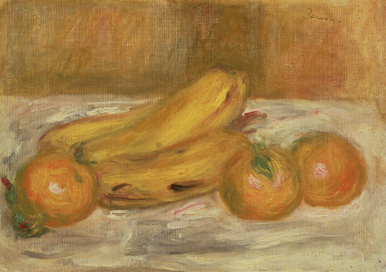 Bananer og appelsiner, ca. 1913 af Pierre Auguste Renoir