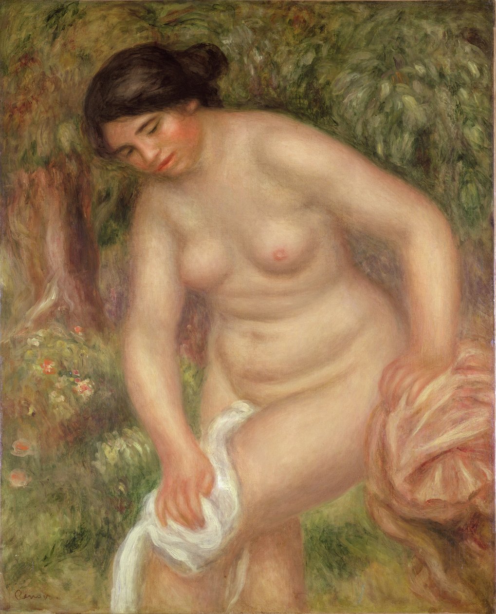 Baderen tørrer sig selv, 1895 af Pierre Auguste Renoir