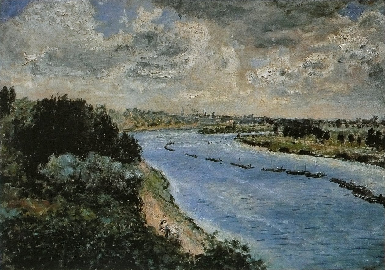 Pramme på Seinen af Pierre Auguste Renoir