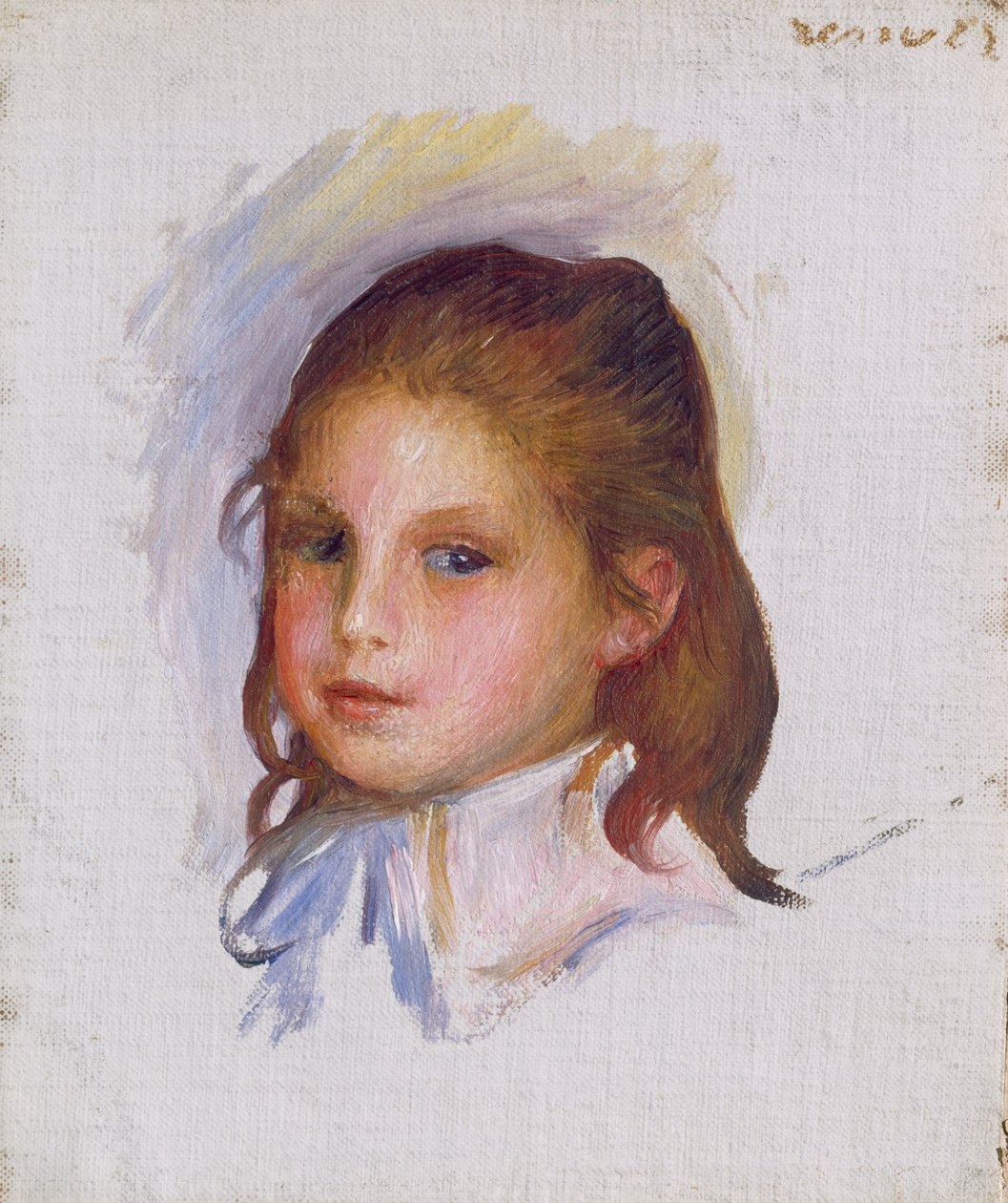 Barn med brunt hår, 1887-88 af Pierre Auguste Renoir