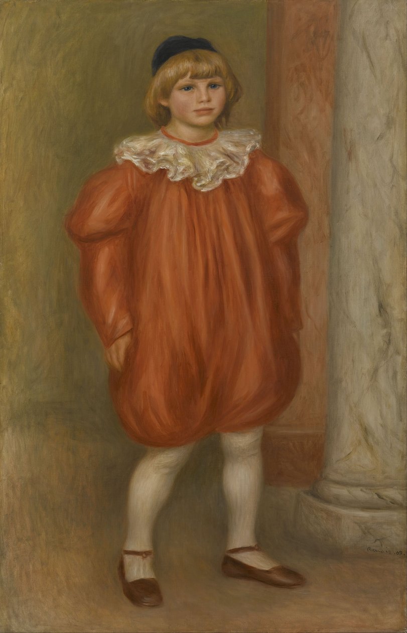 Claude Renoir i Clown Costume af Pierre Auguste Renoir