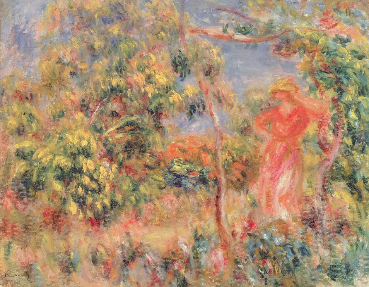 Figur i en have, 1917 af Pierre Auguste Renoir