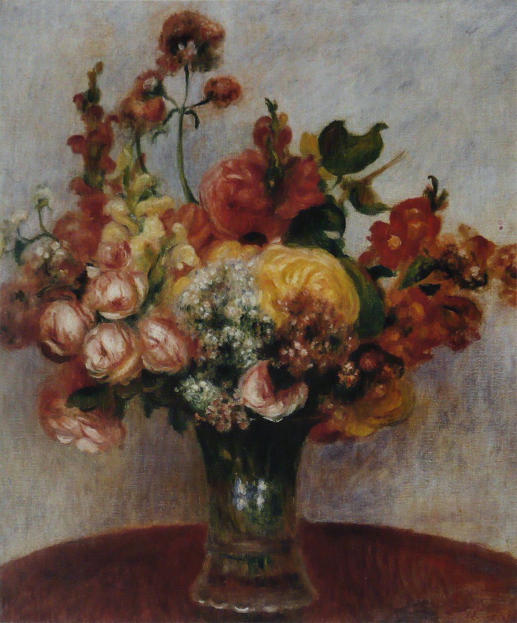 Blomster i en vase (Musée de lOrangerie) af Pierre Auguste Renoir