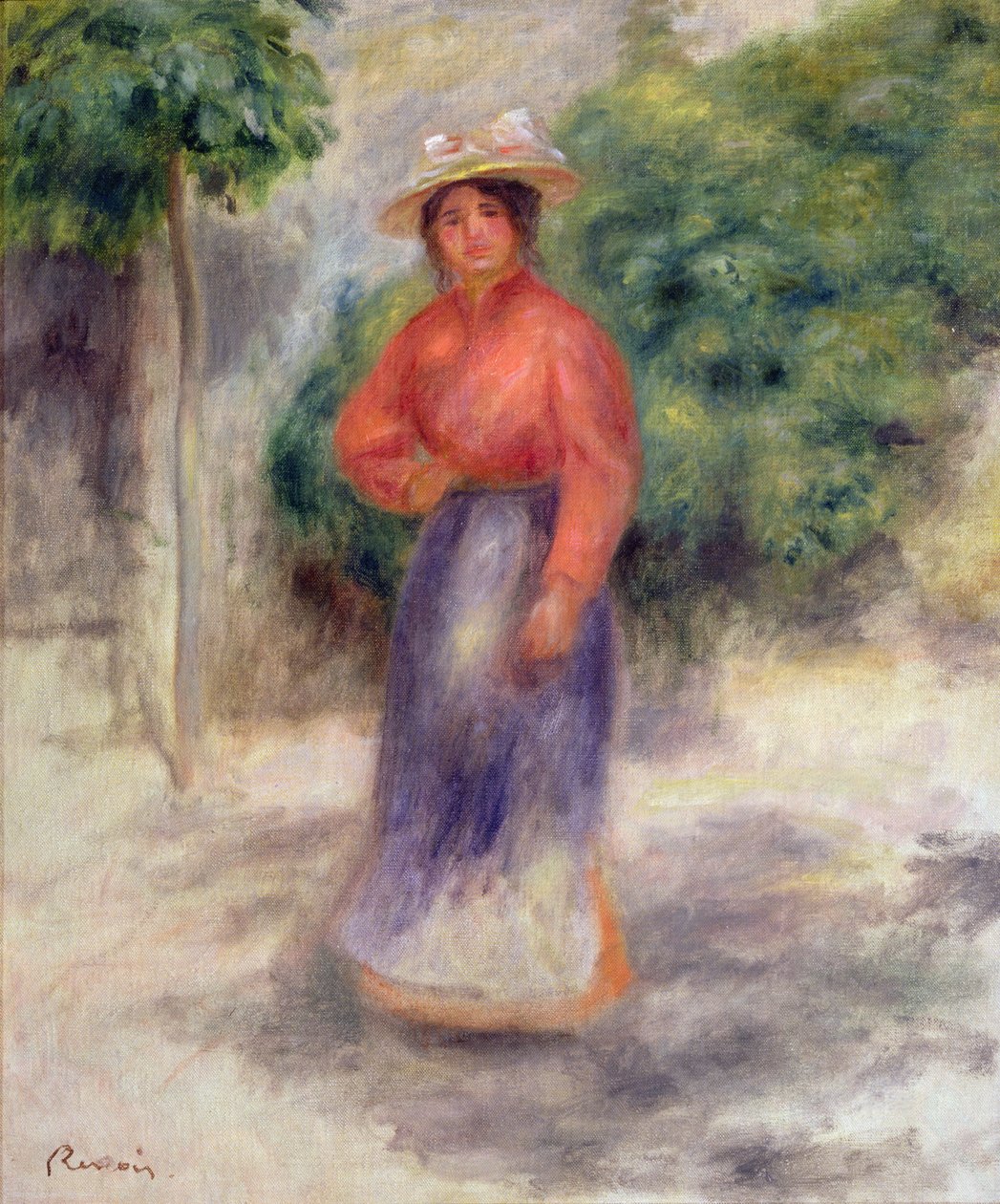 Gabrielle i haven, ca. 1905 af Pierre Auguste Renoir