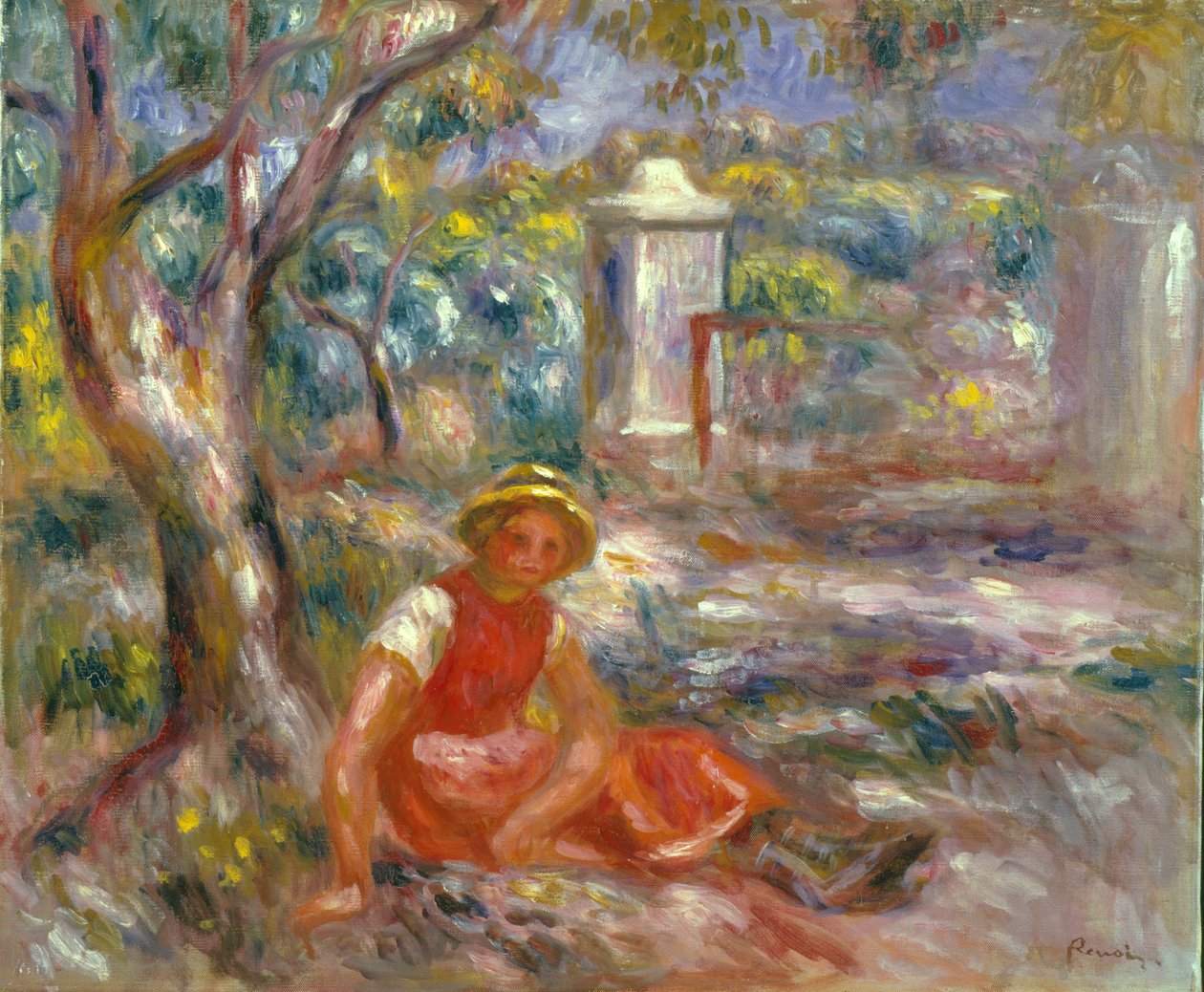 Pige ved porten, ca. 1914 af Pierre Auguste Renoir