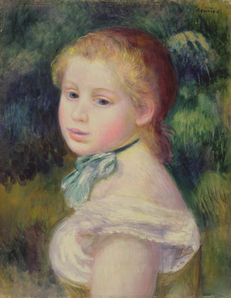 Hoved af en pige, 1885 af Pierre Auguste Renoir