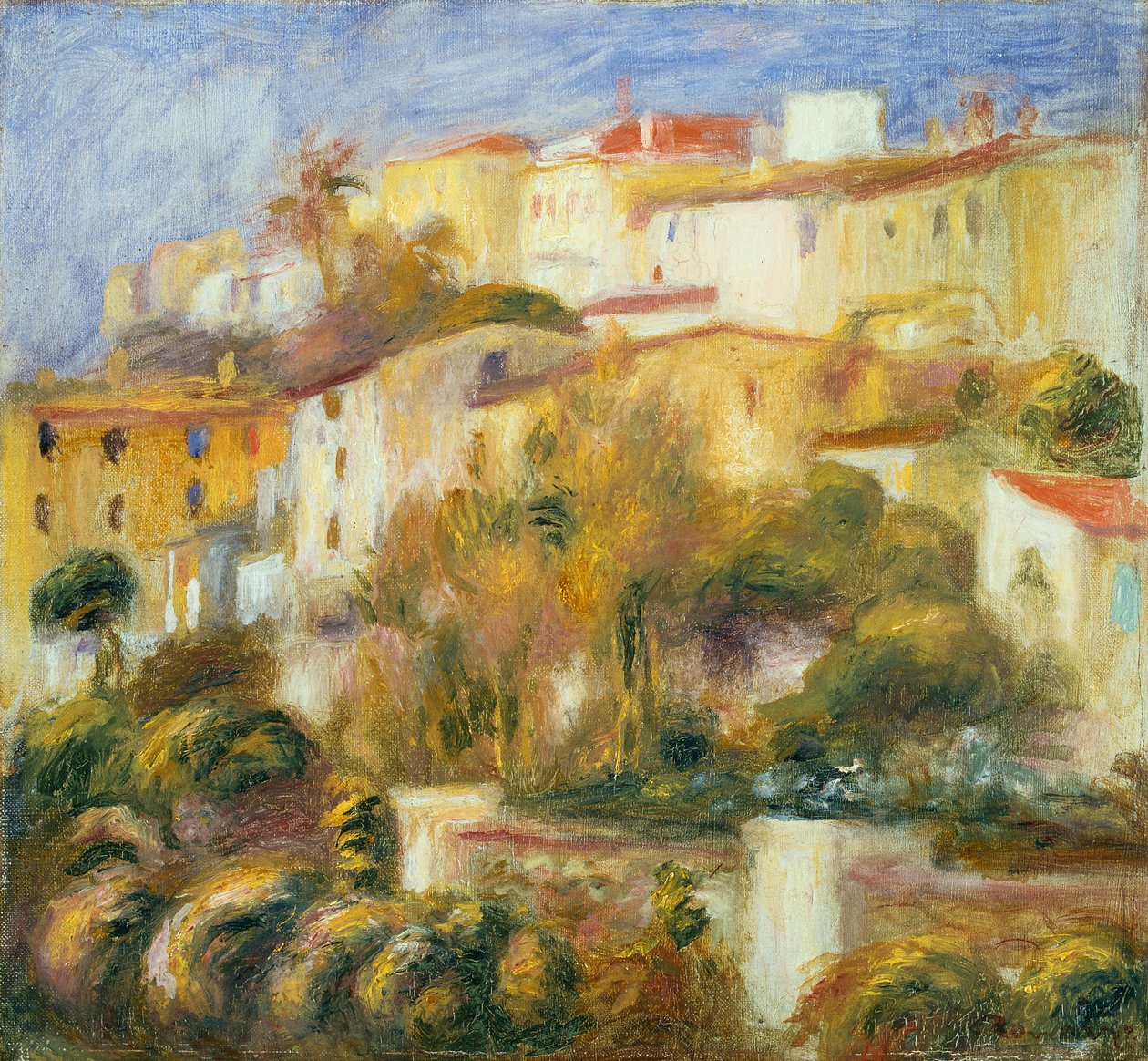 Hus i Cagnes, ca. 1900 af Pierre Auguste Renoir