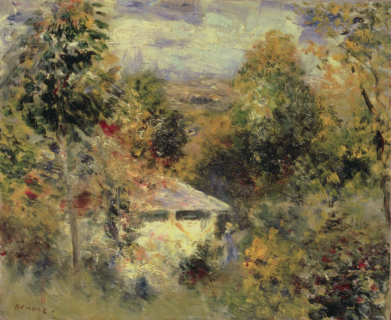 Hus i skoven, 1875 af Pierre Auguste Renoir