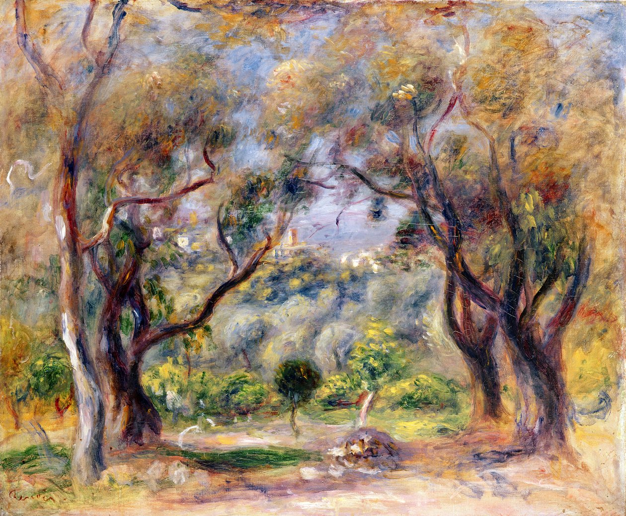 Landskab i Cagnes af Pierre Auguste Renoir