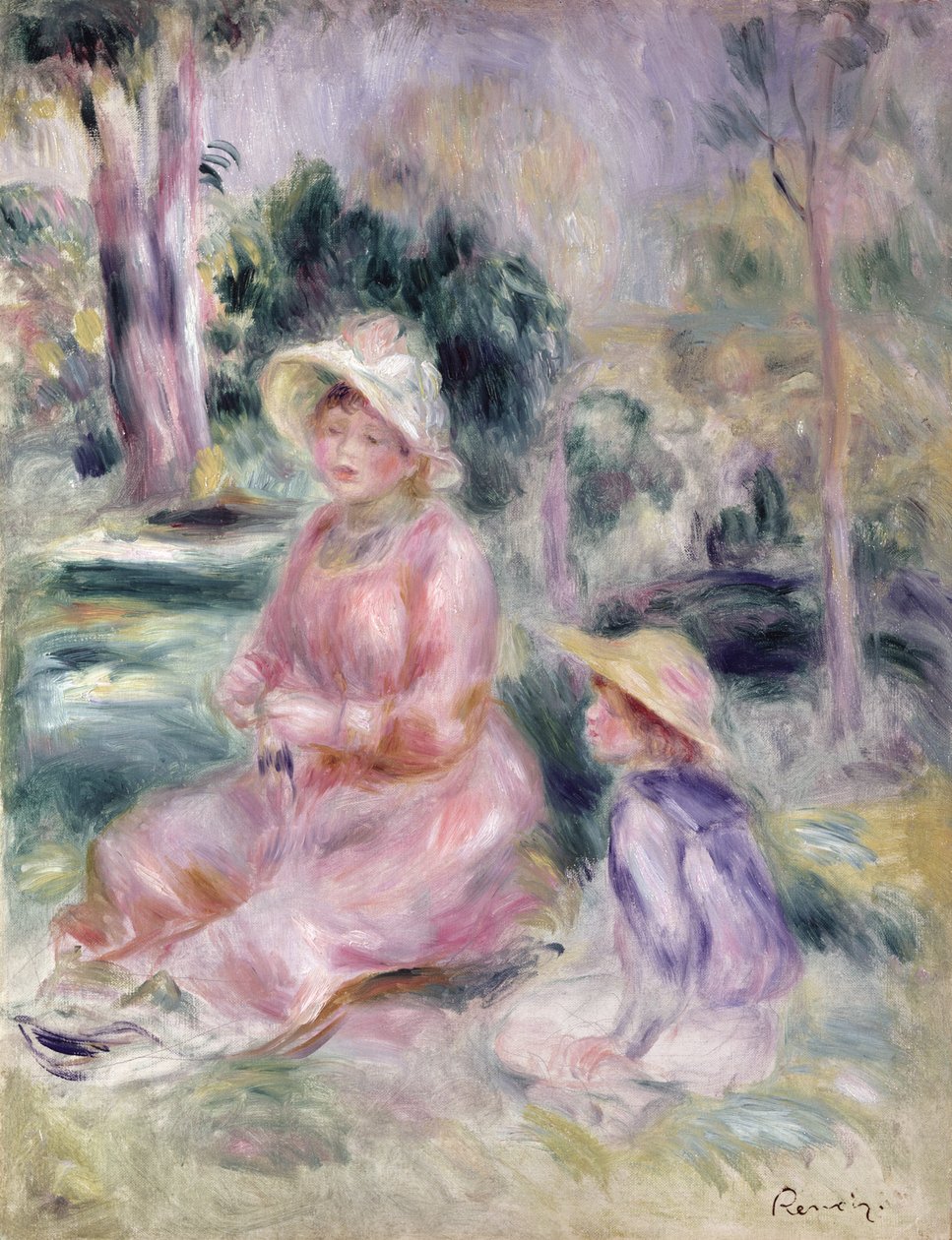 Madame Renoir og hendes søn Pierre, 1890 af Pierre Auguste Renoir