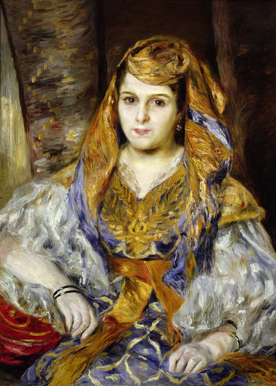 Mme. Clementine Stora i algerisk kjole eller algerisk kvinde, 1870 af Pierre Auguste Renoir