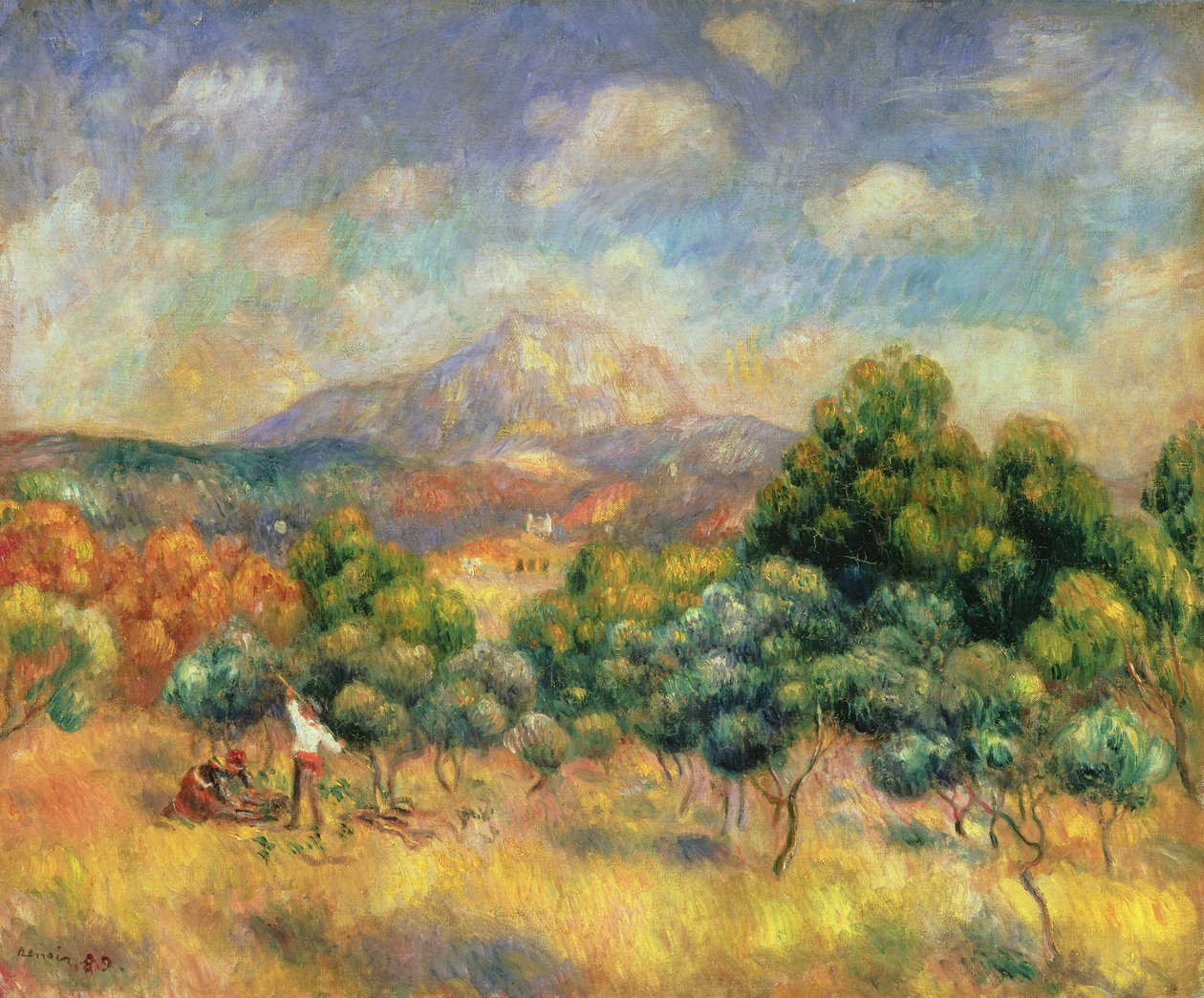Mount Sainte-Victoire, 1889 af Pierre Auguste Renoir