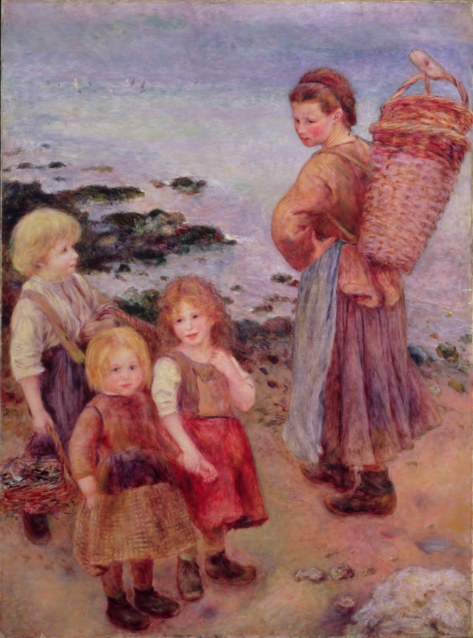 Muslingefiskere ved Berneval, 1879 af Pierre Auguste Renoir
