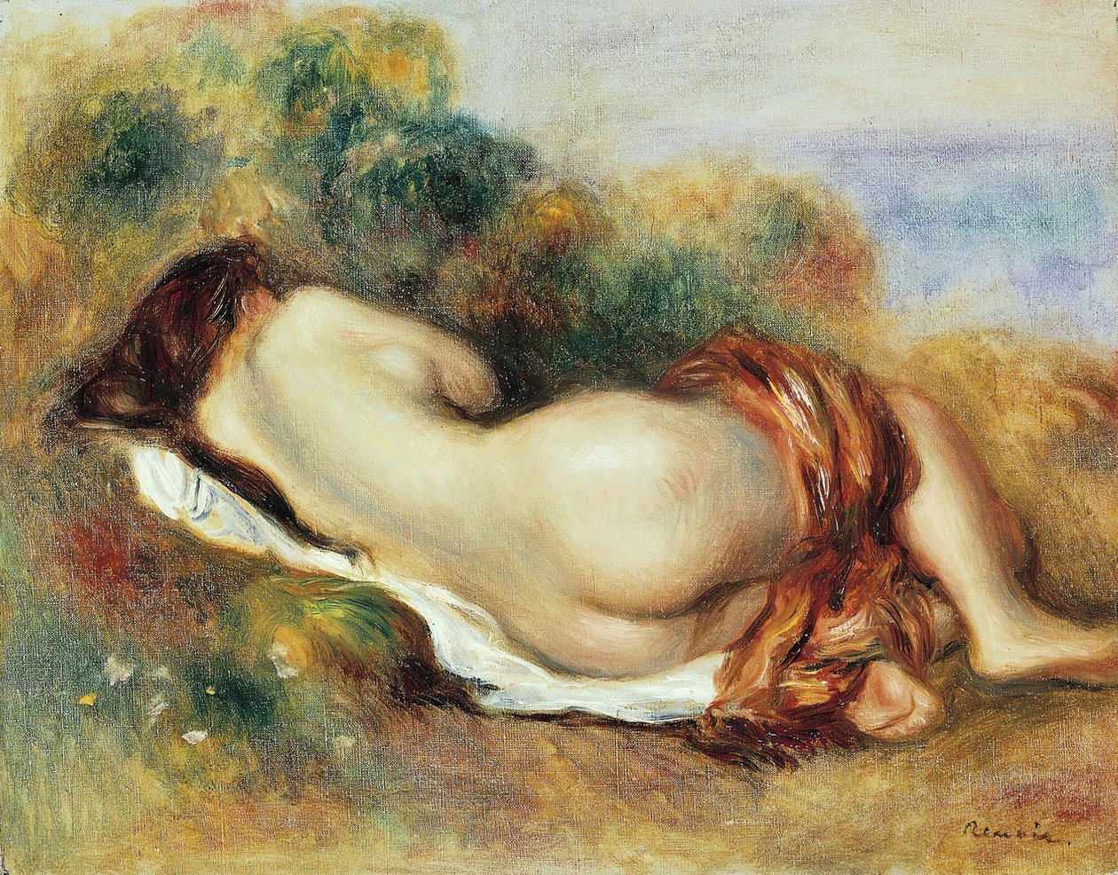 Liggende nøgen af Pierre Auguste Renoir