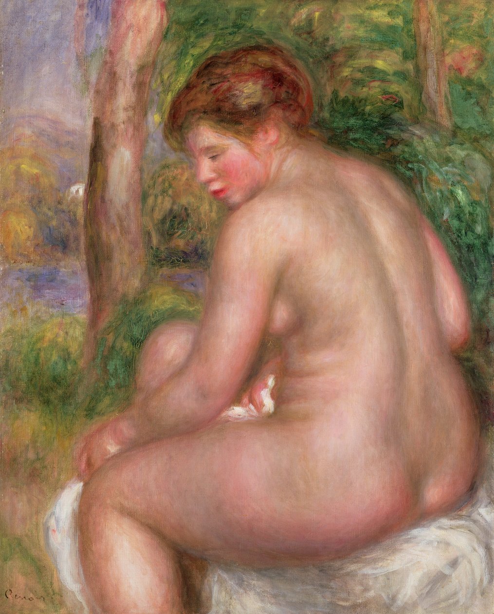 Nøgen, set bagfra, 1911 af Pierre Auguste Renoir