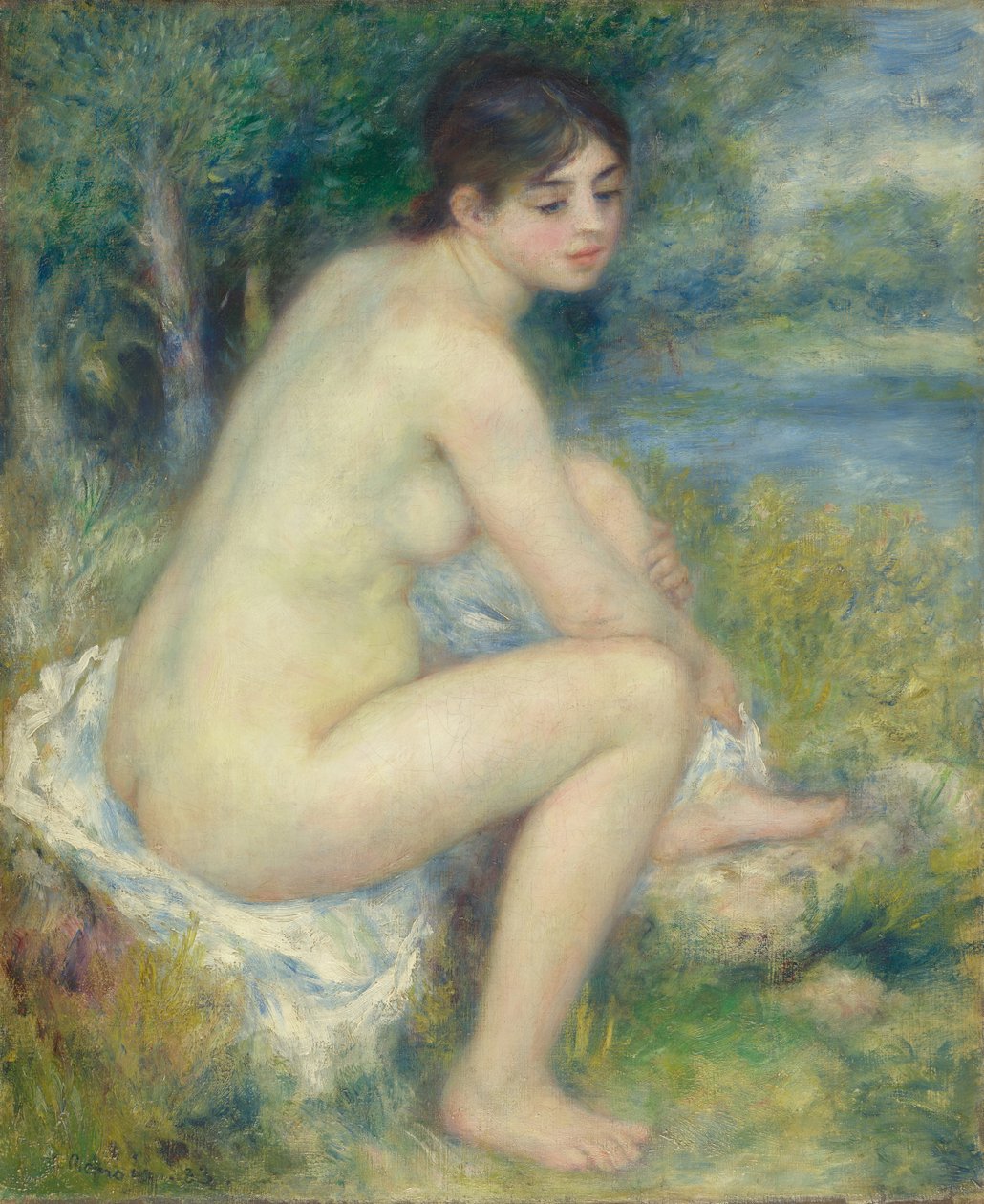 Nøgen kvinde i et landskab af Pierre Auguste Renoir