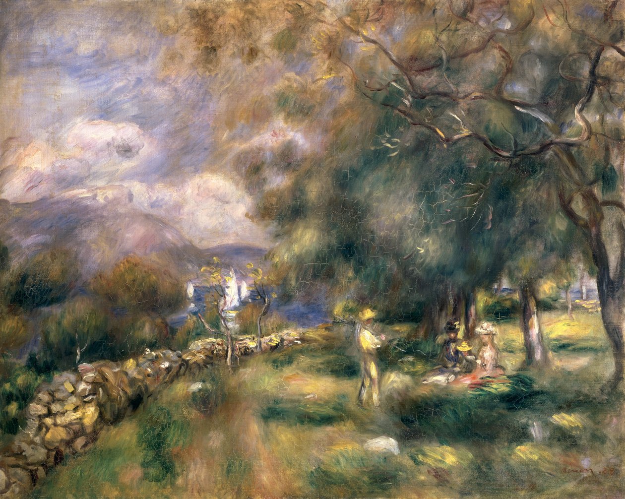 Halvøen Saint-Jean, 1888 af Pierre Auguste Renoir