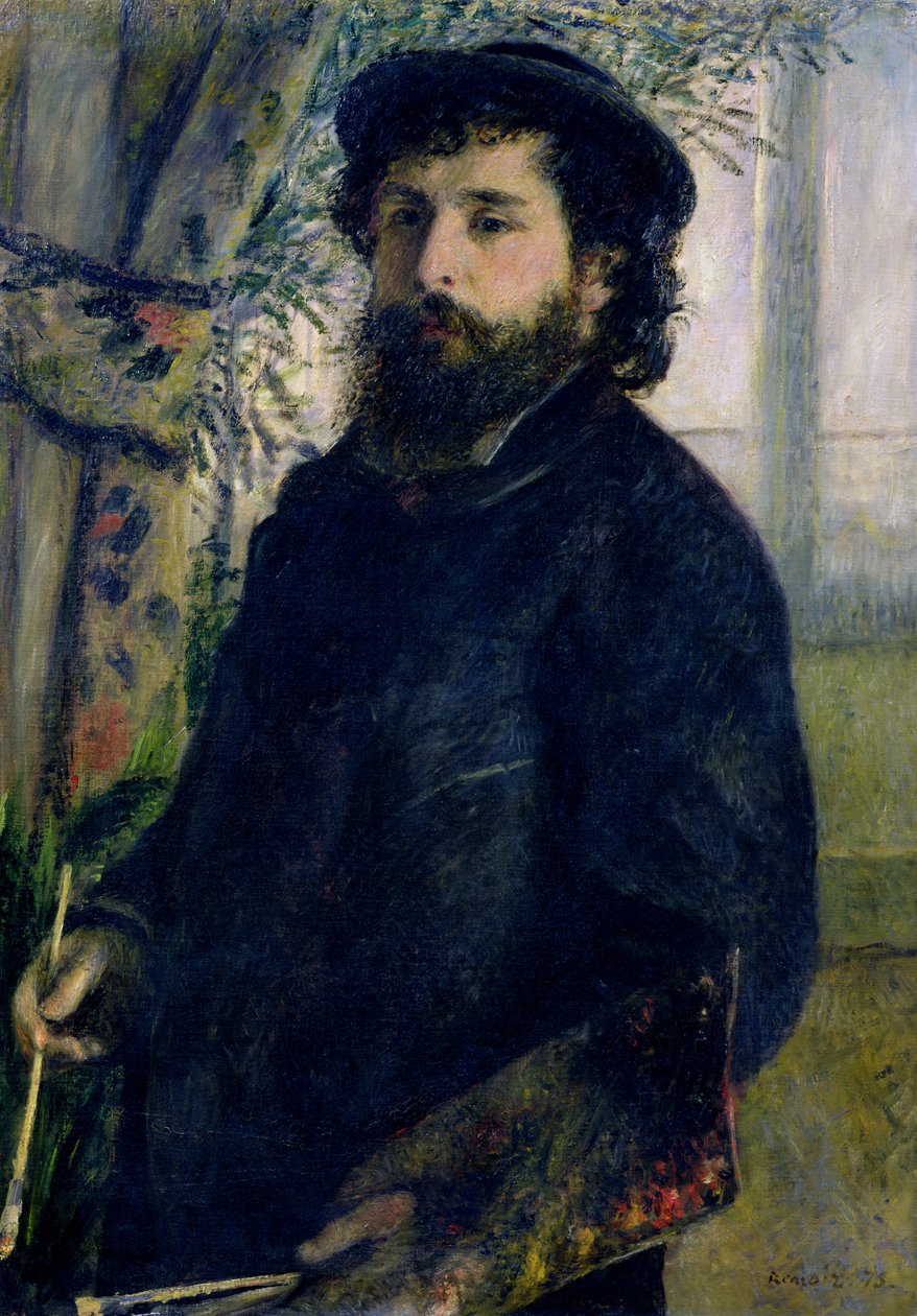 Portræt af Claude Monet (1840-1926) 1875 af Pierre Auguste Renoir