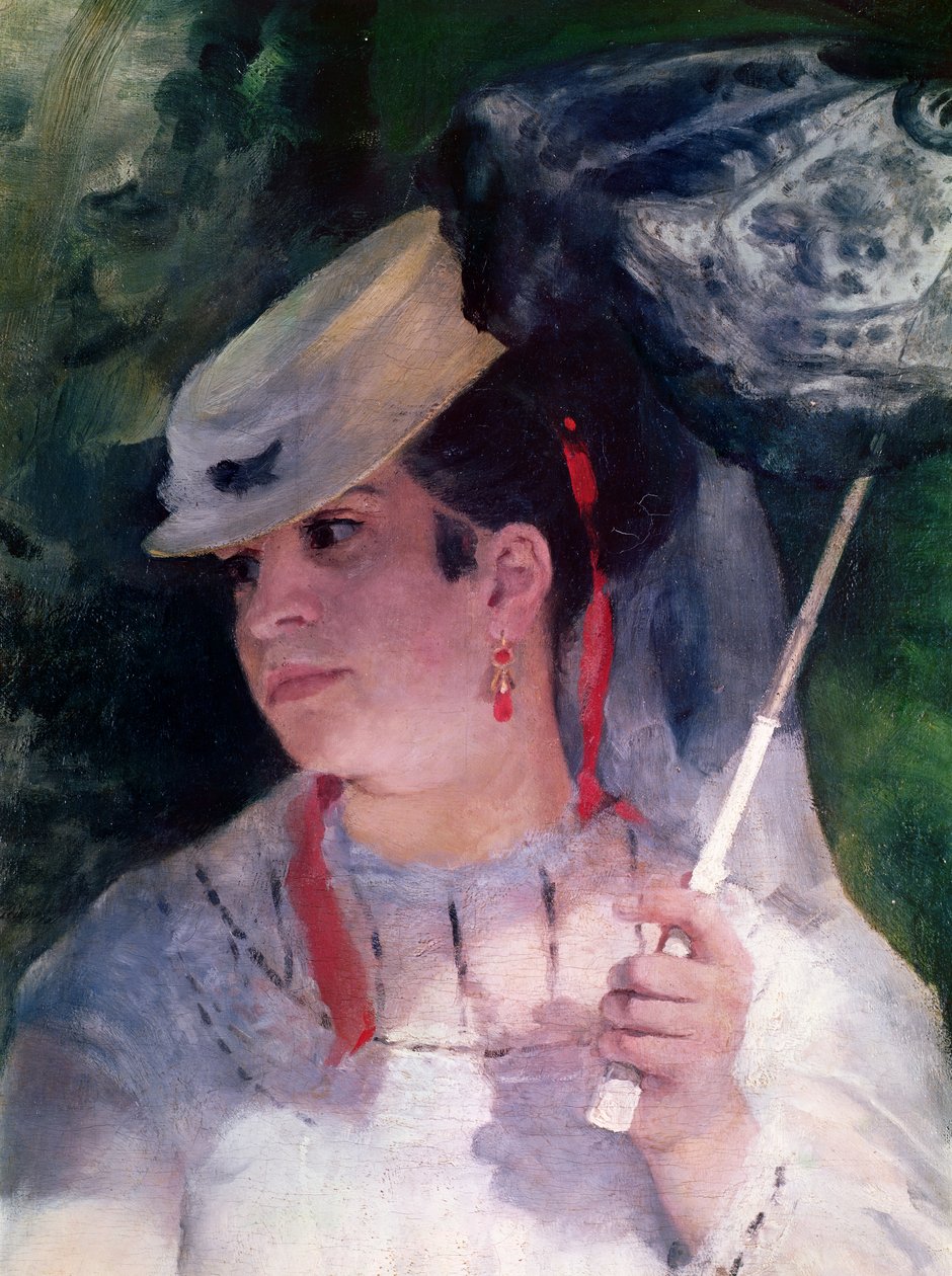 Portræt af Lise, 1867 (detalje af 30330) af Pierre Auguste Renoir