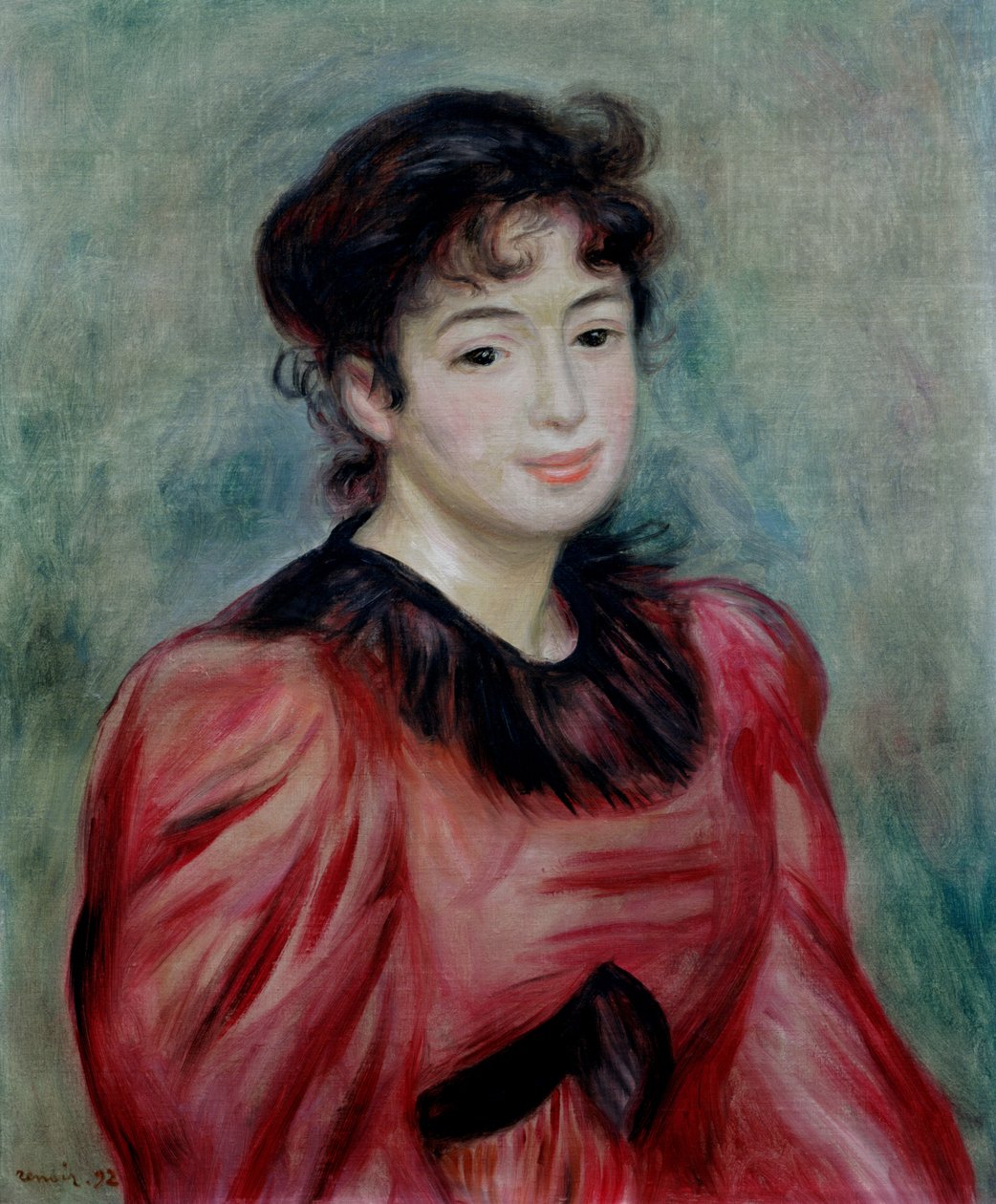 Portræt af Mademoiselle Victorine de Bellio (1863-1957) 1892 af Pierre Auguste Renoir