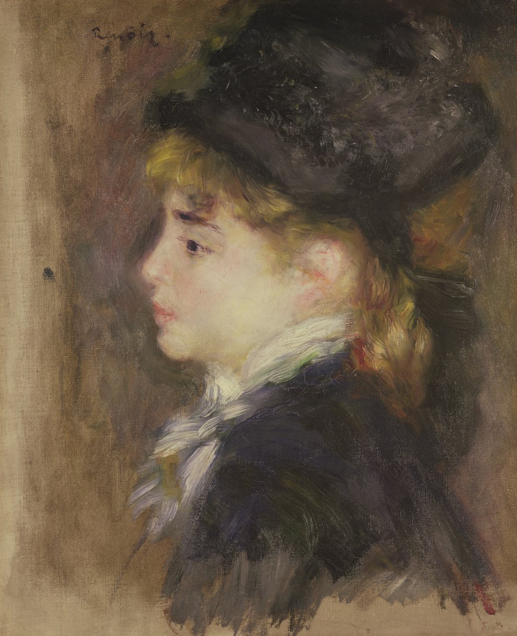 Portræt af en kvinde, muligvis Margot, ca. 1876-78 af Pierre Auguste Renoir